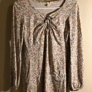 little yellow button (Anthropologie) orange tunic